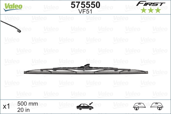 Pióro wycieraczki, FIRST 575550 VALEO