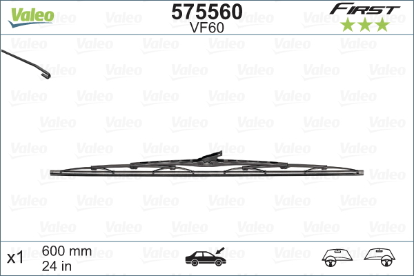 Pióro wycieraczki, FIRST 575560 VALEO
