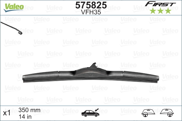 Pióro wycieraczki, FIRST HYBRID 575825 VALEO
