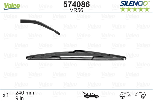 Pióro wycieraczki, SILENCIO REAR 574086 VALEO