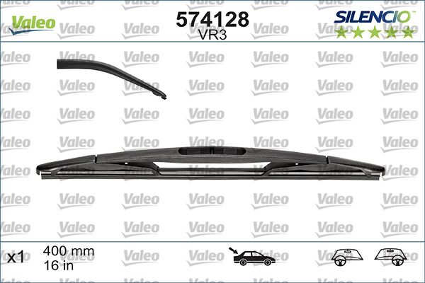 Pióro wycieraczki, SILENCIO REAR 574128 VALEO