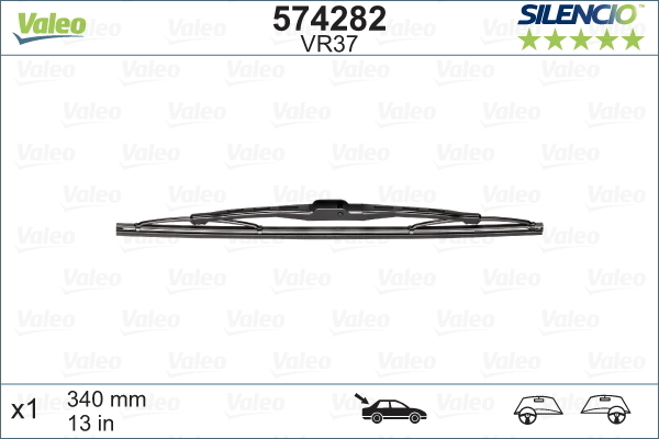 Pióro wycieraczki, SILENCIO REAR 574282 VALEO