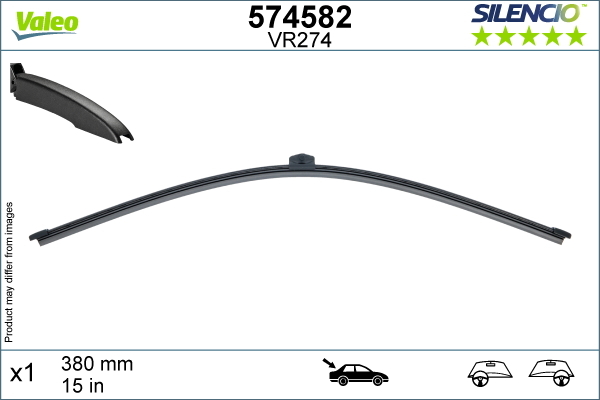 Pióro wycieraczki, SILENCIO REAR 574582 VALEO