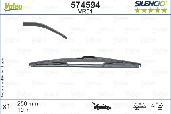 Pióro wycieraczki, SILENCIO REAR 574594 VALEO