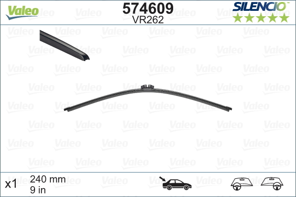 Pióro wycieraczki, SILENCIO REAR 574609 VALEO