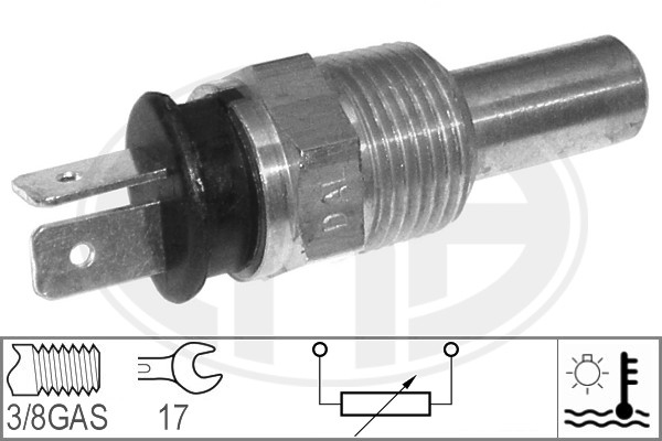 Czujnik, temperatura płynu chłodzącego 330562 ERA