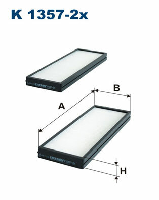 Filtr kabinowy przeciwpyłkowy K 1357-2x FILTRON WIX