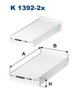 Filtr kabinowy przeciwpyłkowy K 1392-2x FILTRON WIX