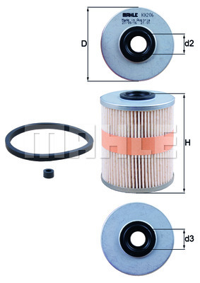 Filtr paliwa KX 206D MAHLE
