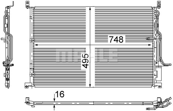 Chłodnica klimatyzacji - skraplacz, BEHR AC 271 000S MAHLE