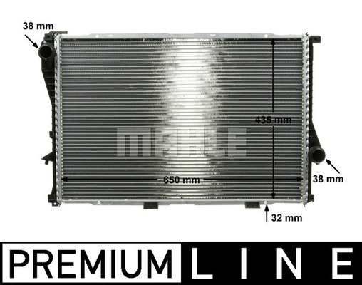 Chłodnica, układ chłodzenia silnika, BEHR *** PREMIUM LINE *** CR 295 000P MAHLE