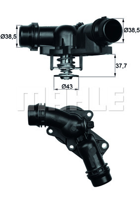 Termostat układu chłodzenia TM 13 97 MAHLE