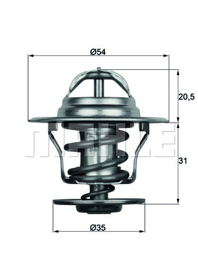 Termostat układu chłodzenia TX 15 87D MAHLE