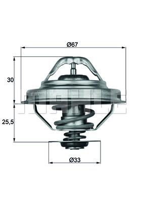 Termostat układu chłodzenia TX 28 88D MAHLE
