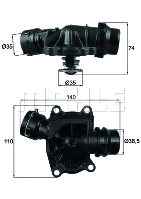 Termostat układu chłodzenia TI 233 88 MAHLE