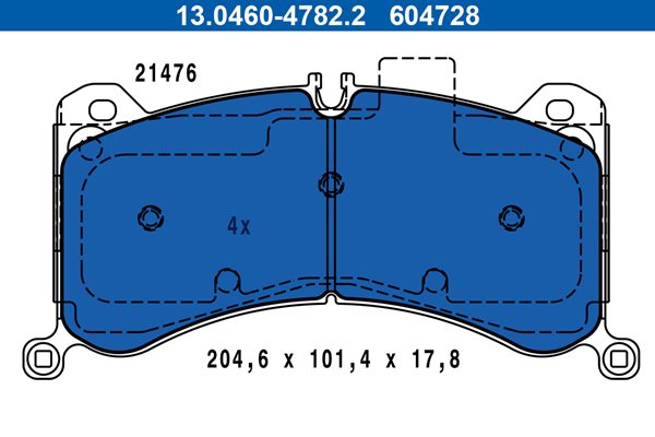 Klocek hamulcowy kpl. 13.0460-4728.2 ATE