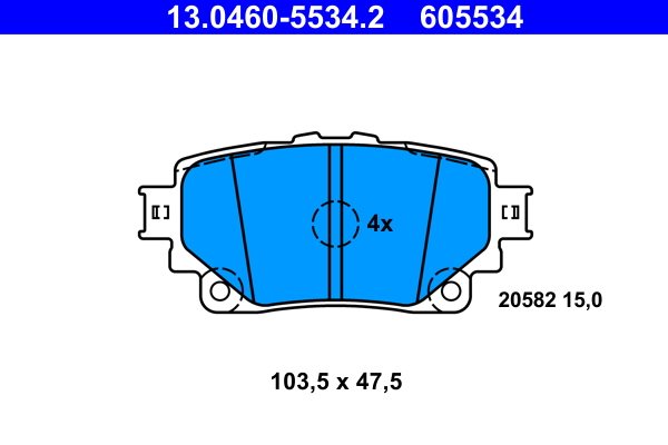 KLOCKI HAM. TOYOTA T. RAV 4 2,0-2,5 19- 13.0460-5534.2 ATE