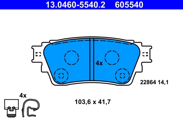 KLOCKI HAM. MITSUBISHI T. ECLIPSE/OUTLANDER 1,5-2,4 17- 13.0460-5540.2 ATE