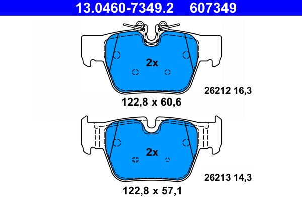 Klocki hamulcowe, zestaw 13.0460-7349.2 ATE
