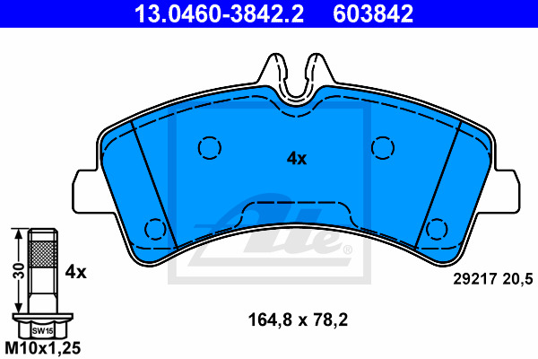 Klocki hamulcowe - komplet 13.0460-3842.2 ATE