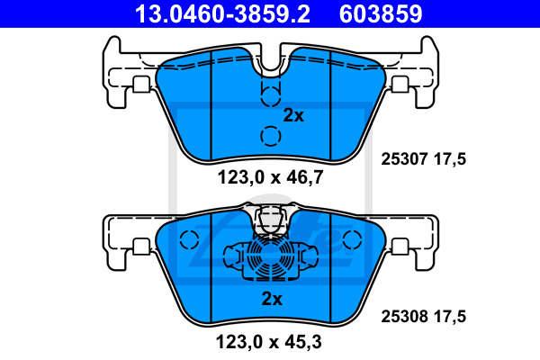 Klocki hamulcowe - komplet 13.0460-3859.2 ATE