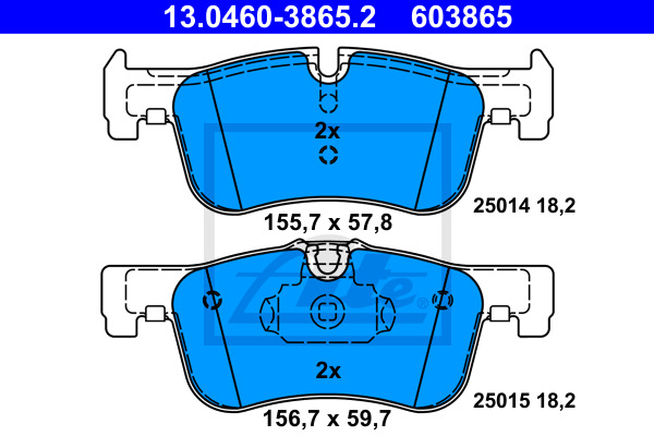 Klocki hamulcowe - komplet 13.0460-3865.2 ATE