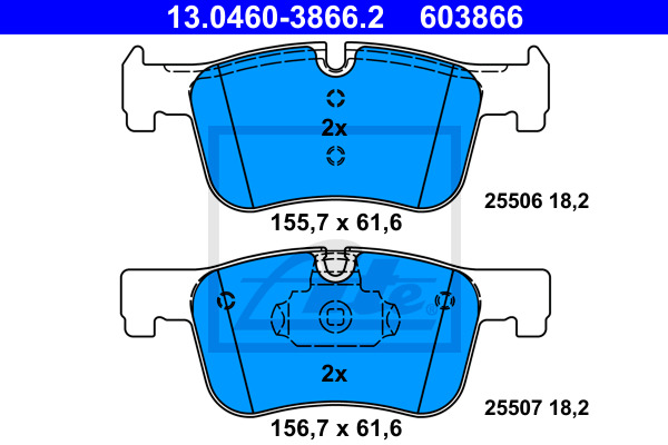 Klocki hamulcowe - komplet 13.0460-3866.2 ATE