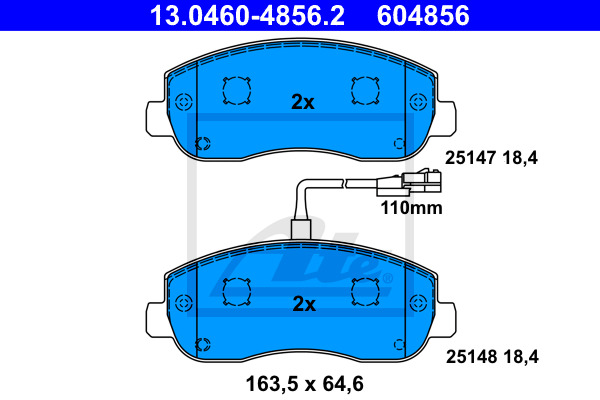 Klocki hamulcowe - komplet 13.0460-4856.2 ATE
