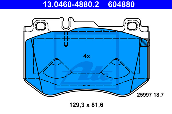 Klocki hamulcowe - komplet 13.0460-4880.2 ATE
