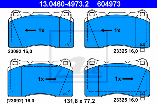 Klocki hamulcowe - komplet 13.0460-4973.2 ATE