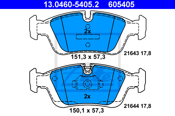 Klocki hamulcowe - komplet 13.0460-5405.2 ATE