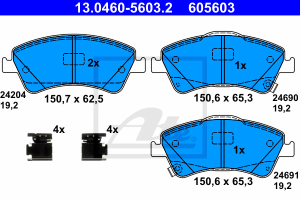 Klocki hamulcowe - komplet 13.0460-5603.2 ATE