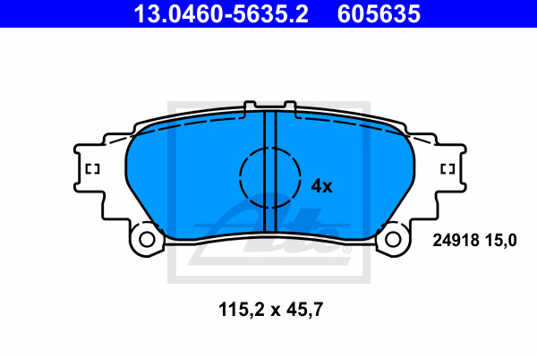 Klocki hamulcowe - komplet 13.0460-5635.2 ATE