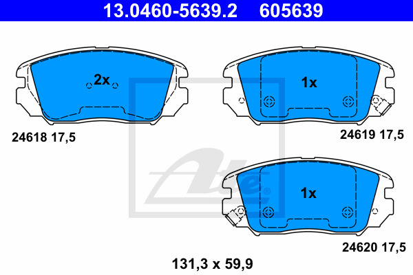 Klocki hamulcowe - komplet 13.0460-5639.2 ATE