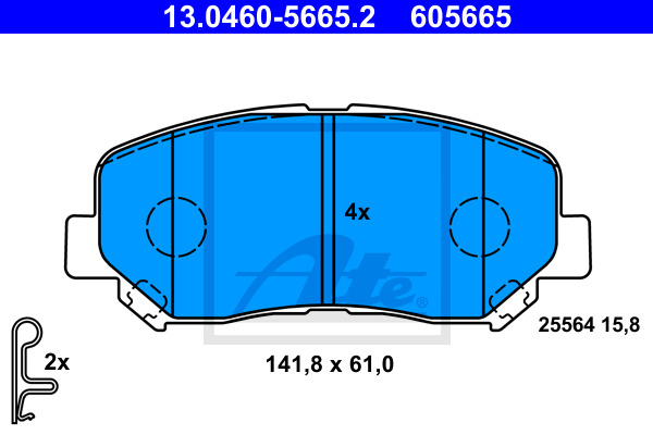 Klocki hamulcowe - komplet 13.0460-5665.2 ATE