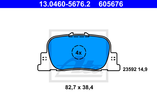 Klocki hamulcowe - komplet 13.0460-5676.2 ATE