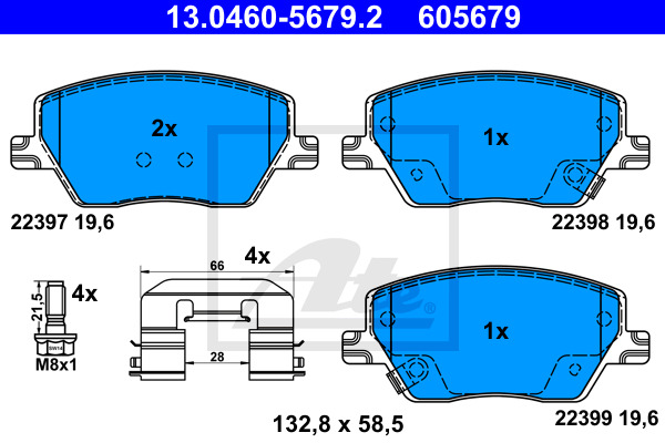 Klocki hamulcowe - komplet 13.0460-5679.2 ATE