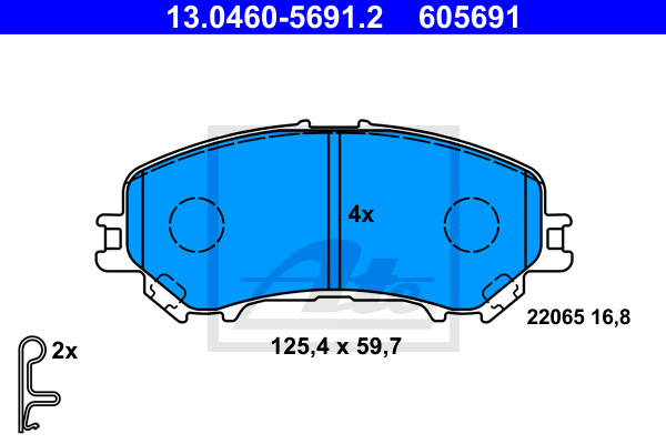 Klocki hamulcowe - komplet 13.0460-5691.2 ATE
