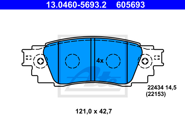 Klocki hamulcowe - komplet 13.0460-5693.2 ATE