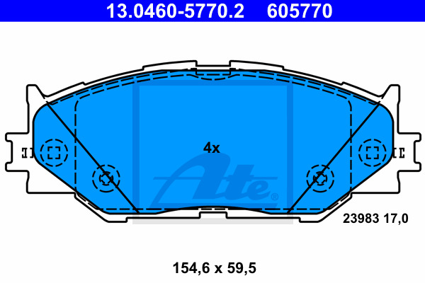 Klocki hamulcowe - komplet 13.0460-5770.2 ATE