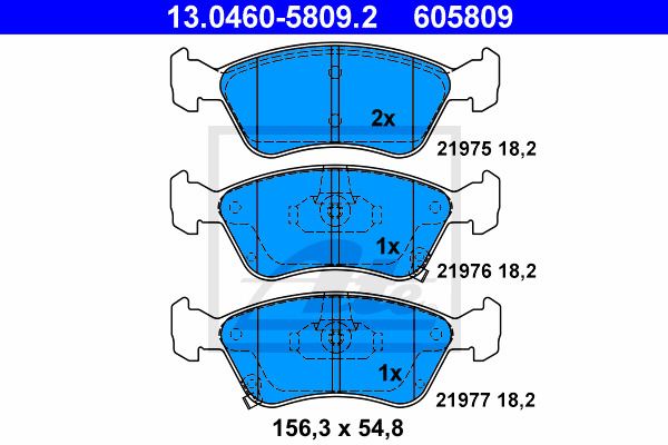 Klocki hamulcowe - komplet 13.0460-5809.2 ATE