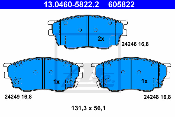 Klocki hamulcowe - komplet 13.0460-5822.2 ATE