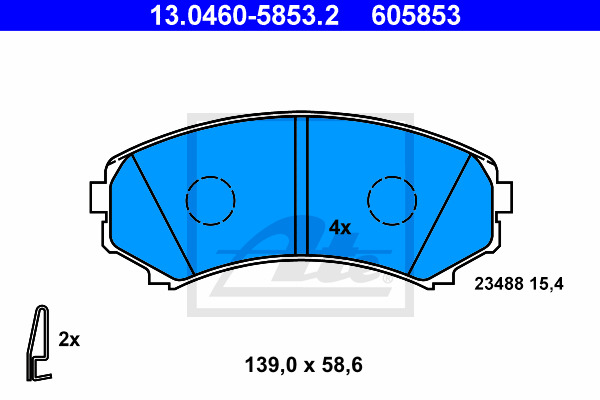 Klocki hamulcowe - komplet 13.0460-5853.2 ATE
