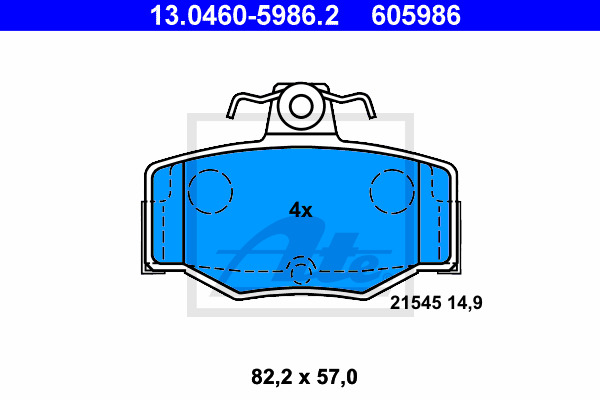 Klocki hamulcowe - komplet 13.0460-5986.2 ATE