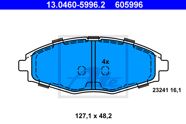 Klocki hamulcowe - komplet 13.0460-5996.2 ATE