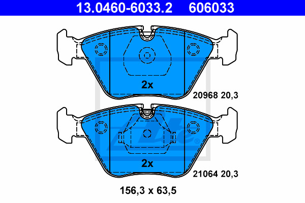 Klocki hamulcowe - komplet 13.0460-6033.2 ATE