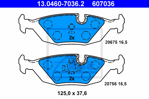 Klocki hamulcowe - komplet 13.0460-7036.2 ATE