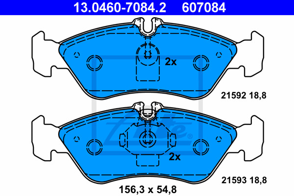 Klocki hamulcowe - komplet 13.0460-7084.2 ATE