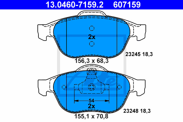 Klocki hamulcowe - komplet 13.0460-7159.2 ATE