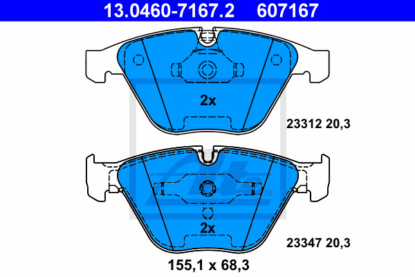 Klocki hamulcowe - komplet 13.0460-7167.2 ATE